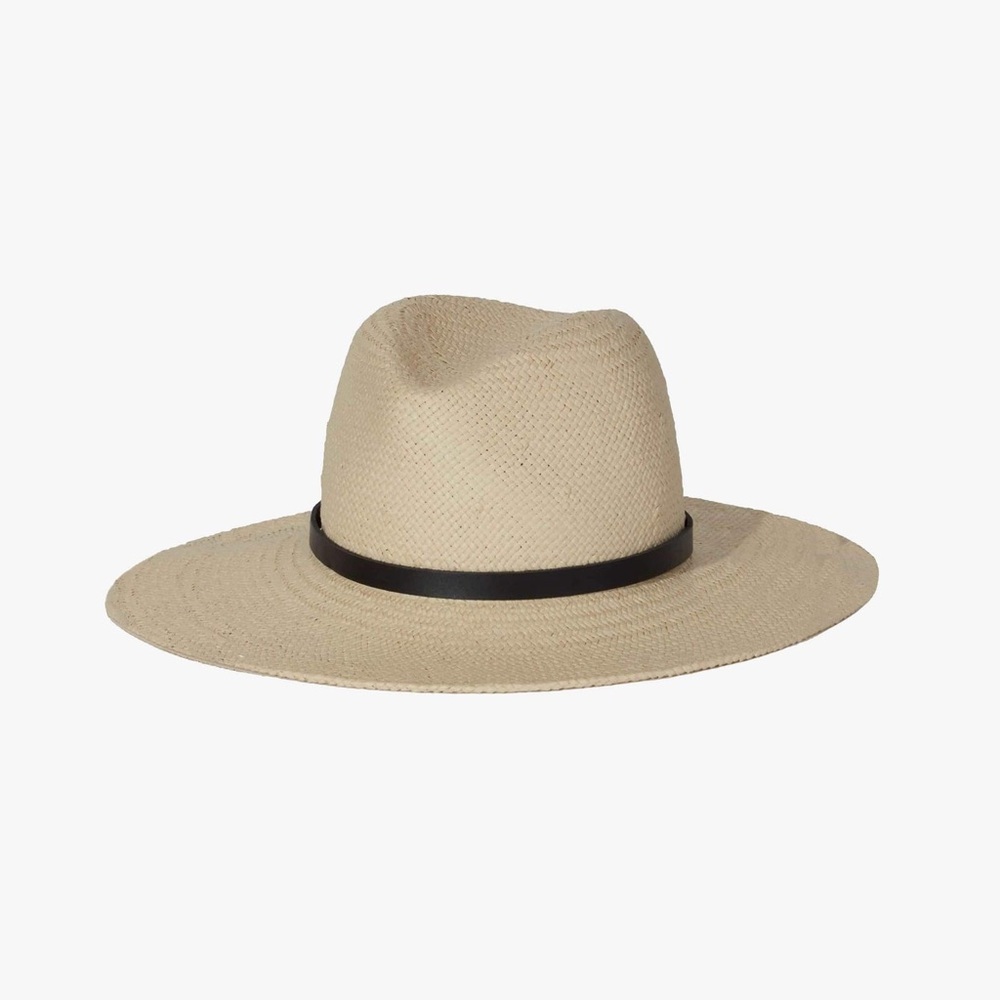 Janessa Leone Cream Hat with Black Band